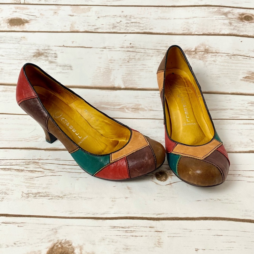 Vintage Jeff Campbell Heels, Women’s 8, Color block Multicolor